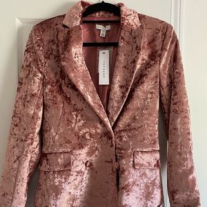 Pink Velvet Topshop Blazer